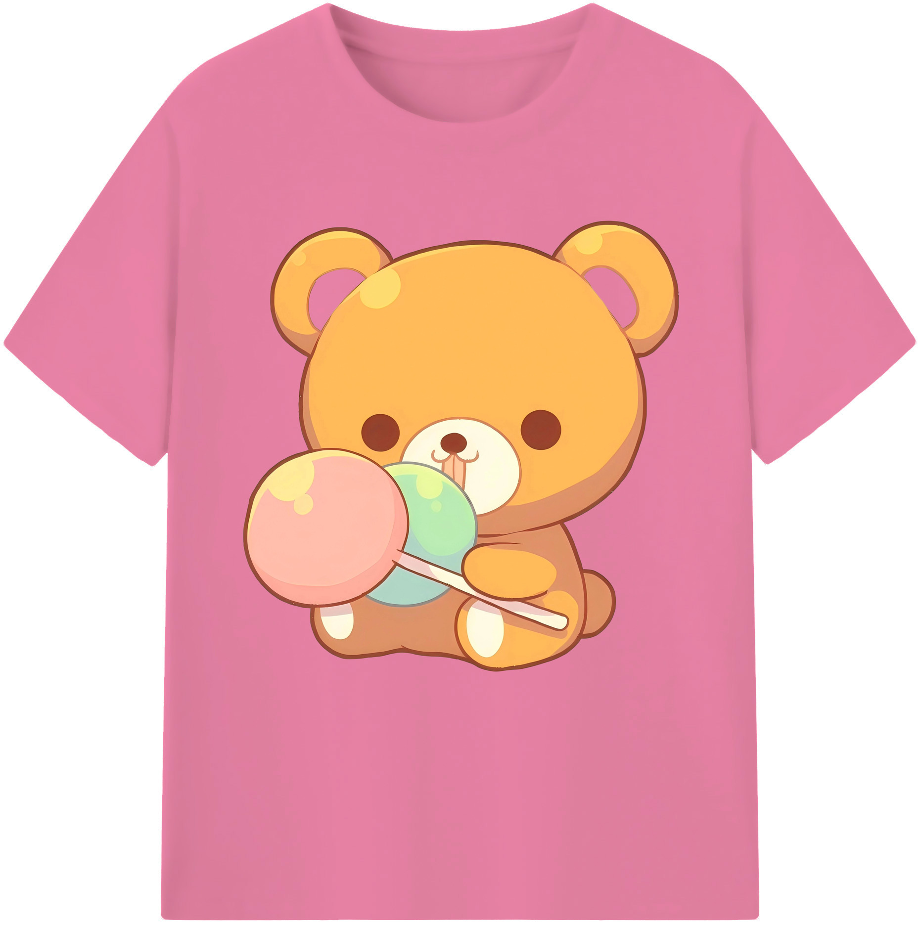 （画像用） リラックマ リラックマ キイロイトリ Rilakkuma Korilakkuma Kiiroitori 綿100％半袖Tシャツ（フロントプリント）